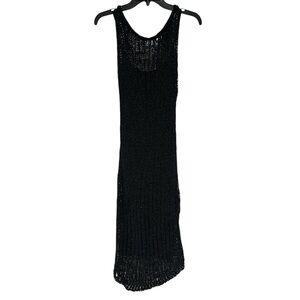 Alice + Olivia Black Asymmetrical Knit Dress